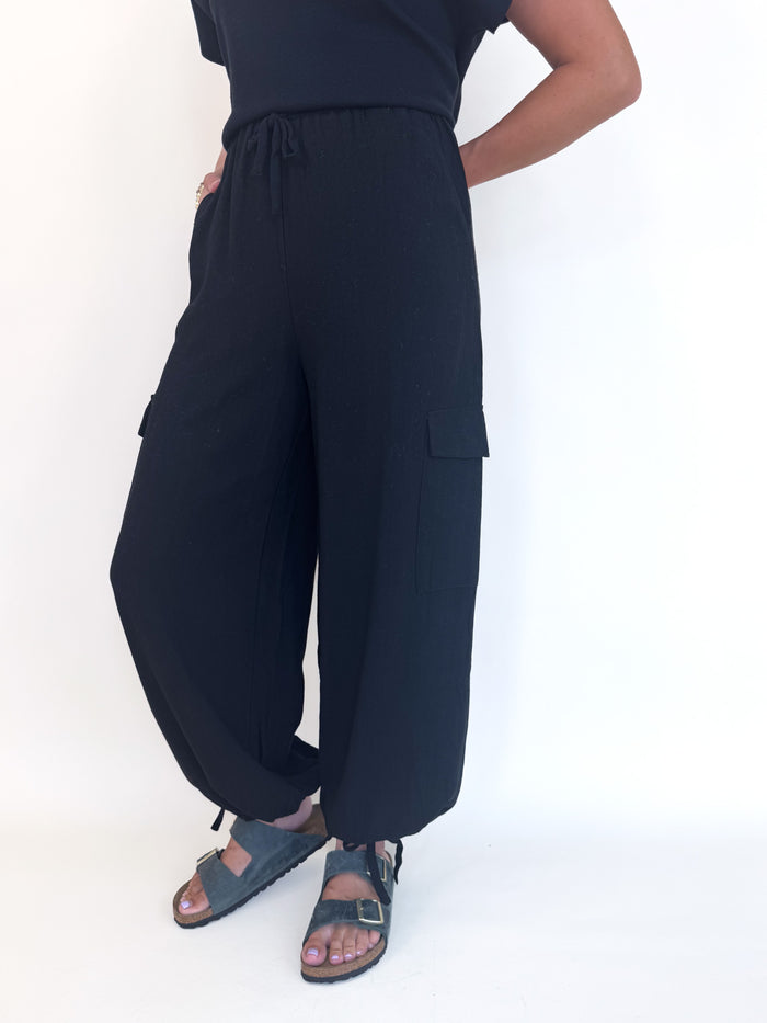 Sugarloaf Black Cargo Pants