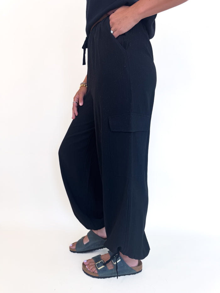 Sugarloaf Black Cargo Pants