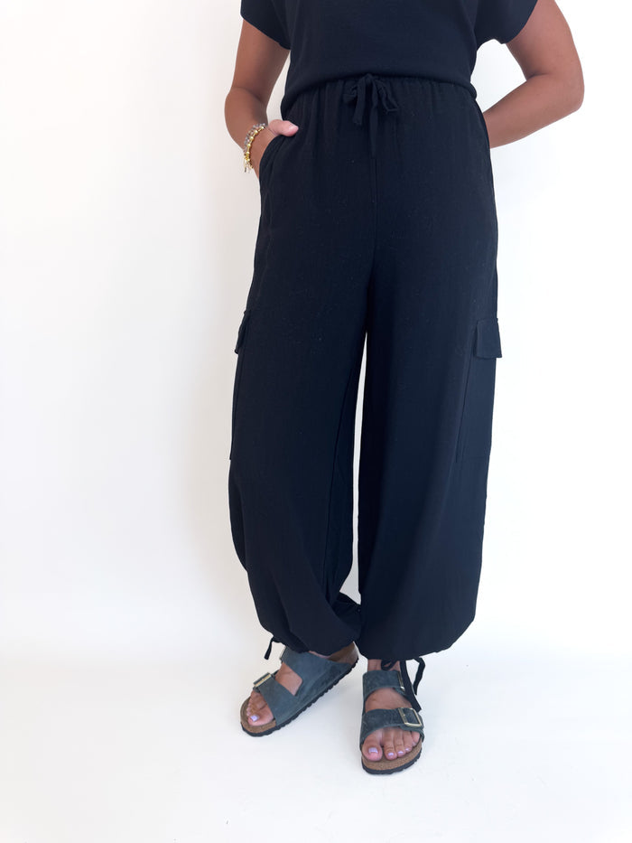 Sugarloaf Black Cargo Pants
