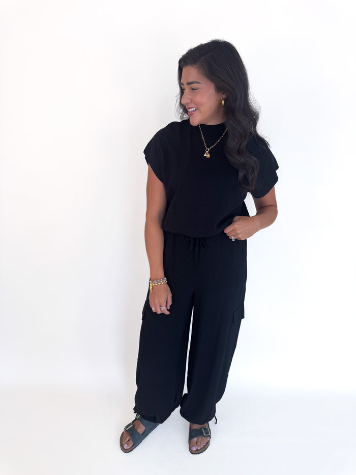 Sugarloaf Black Cargo Pants