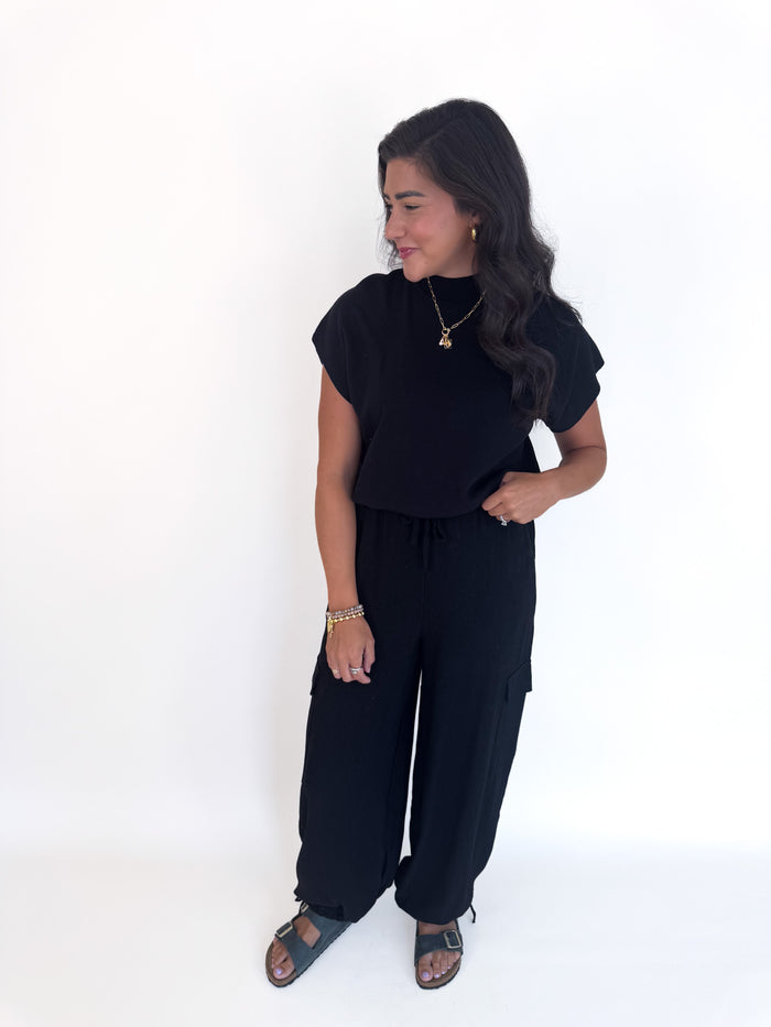 Sugarloaf Black Cargo Pants