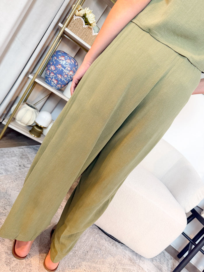 Sadie & Sage Sugarloaf Olive Pant – women's bottoms