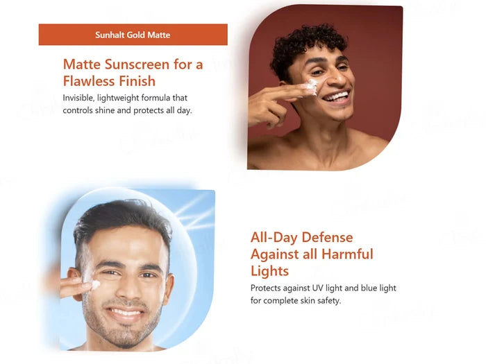 Sunhalt Gold Matte Sunscreen SPF 90 PA+++ 50gm