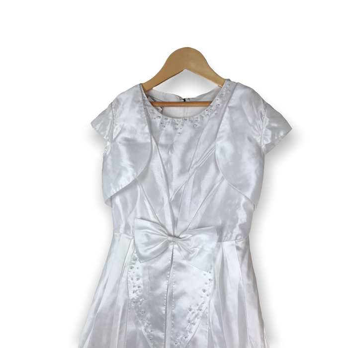 Sweet Darlings 8-9 years white layered formal dress and bolero