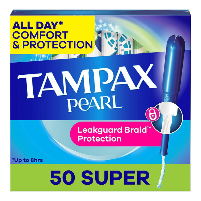 Tampax Pearl Super Absorbency Unscented Tampons - 50 Ct - 6 Pack