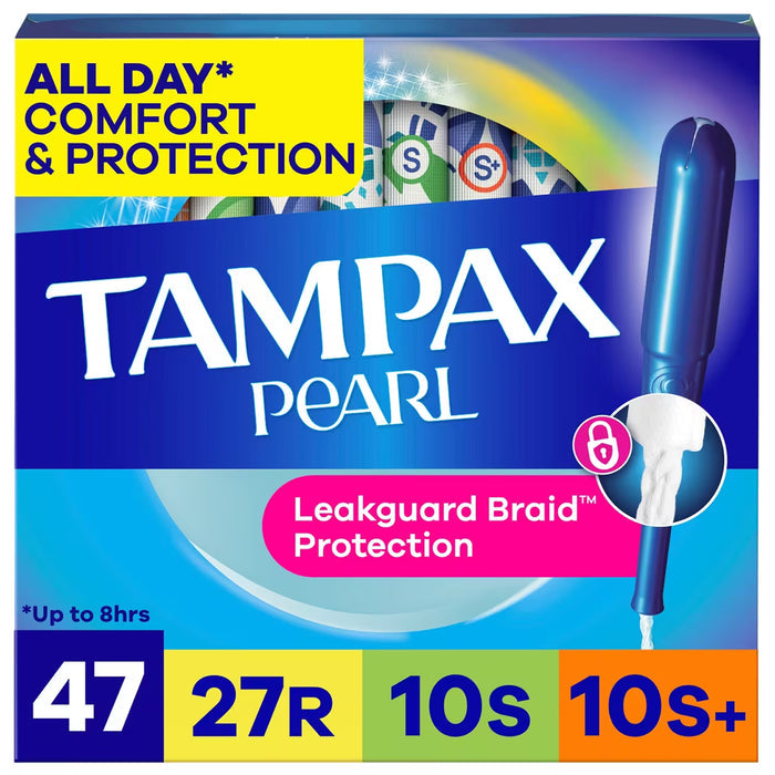 Tampax Pearl Triple Pack Regular Super & Super Plus Unscented Tampons - 47 Ct - 8 Pack