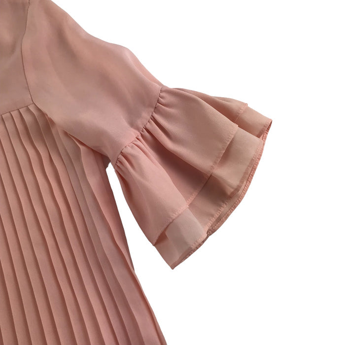 Ted Baker 9-10 years pink pleated frill sleeves blouse