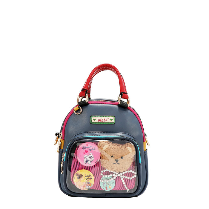 TEDDY & PIN CONVERTIBLE SMALL BACKPACK / HANDBAG