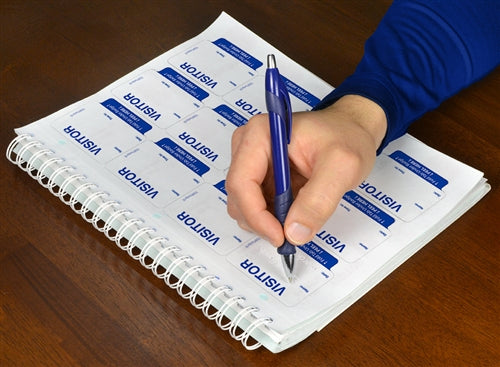 TEMPbadge Visitor Badge Log Book - 480 Badges - 05741