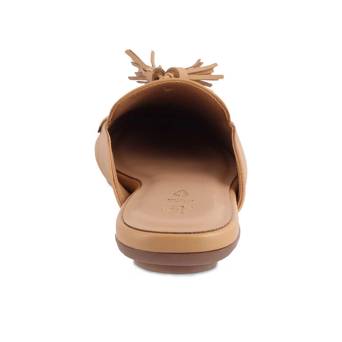 The Amassle Beige Women's Dress Tassel Mules Tresmode - Tresmode