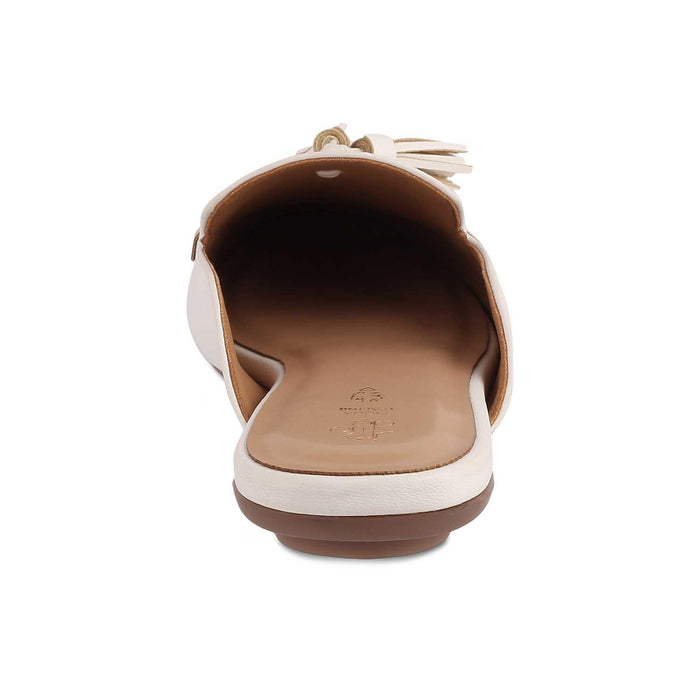 The Amassle White Women's Dress Tassel Mules Tresmode - Tresmode