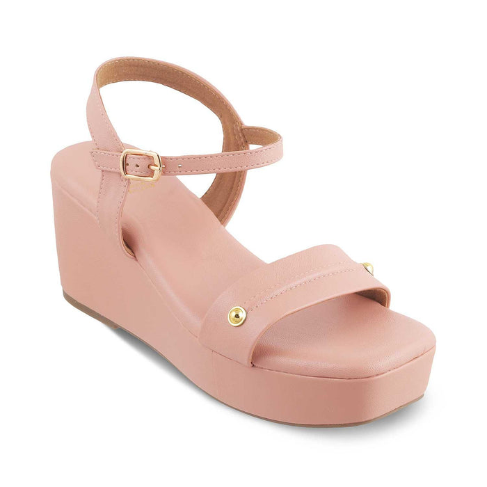 The Amsterdam Pink Women's Dress Wedge Sandals Tresmode - Tresmode