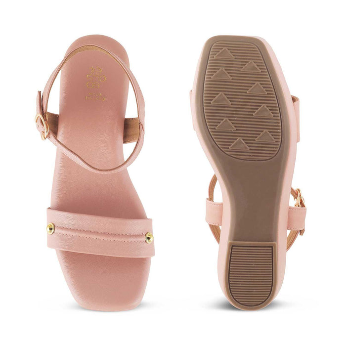 The Amsterdam Pink Women's Dress Wedge Sandals Tresmode - Tresmode