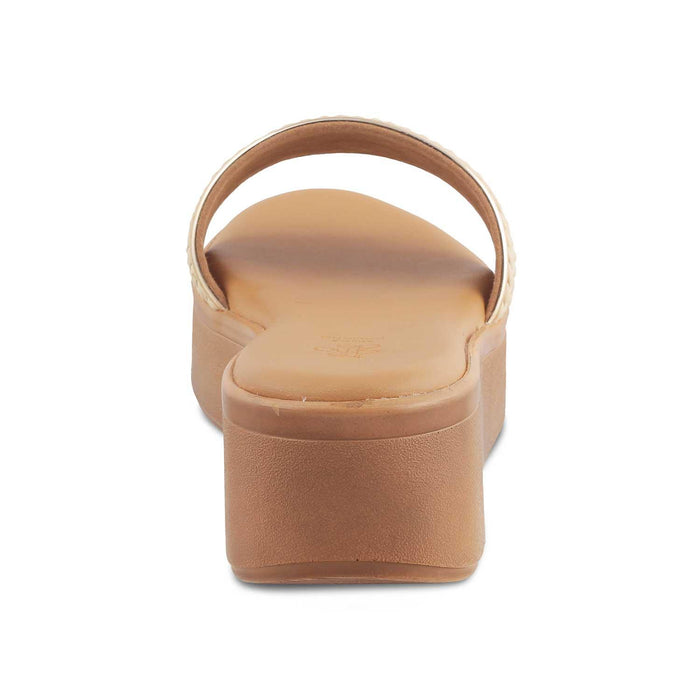 The Andiamo Beige Women's Platform Wedge Sandals Tresmode - Tresmode