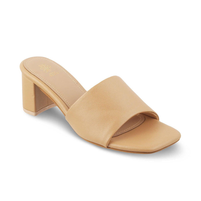 The Baarz Beige Women's Casual Block Heel Sandals Tresmode - Tresmode