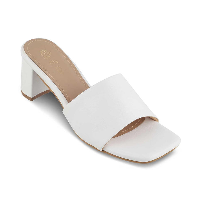 The Baarz White Women's Casual Block Heel Sandals Tresmode - Tresmode