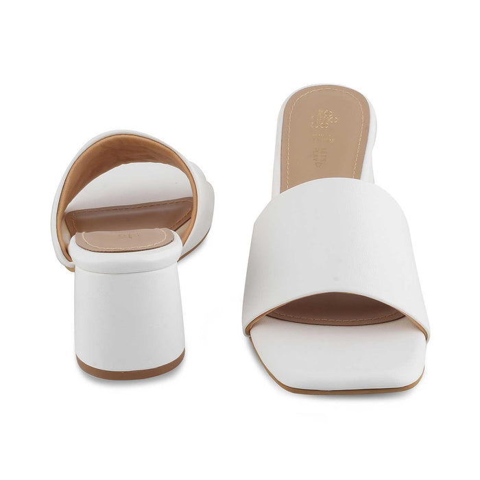 The Baarz White Women's Casual Block Heel Sandals Tresmode - Tresmode