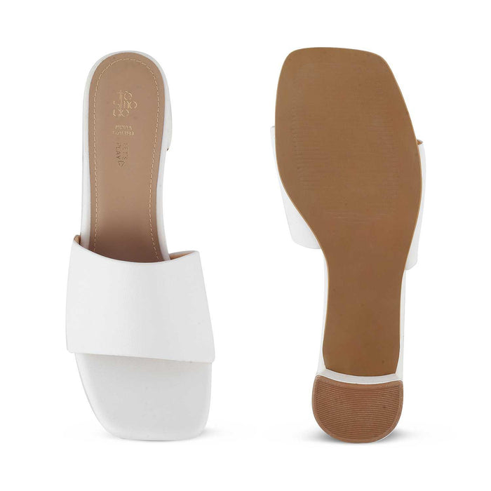 The Baarz White Women's Casual Block Heel Sandals Tresmode - Tresmode