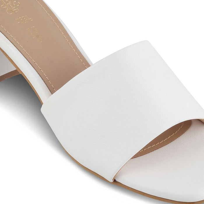 The Baarz White Women's Casual Block Heel Sandals Tresmode - Tresmode