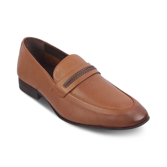 The Bochum Tan Men's Leather Loafers Tresmode - Tresmode
