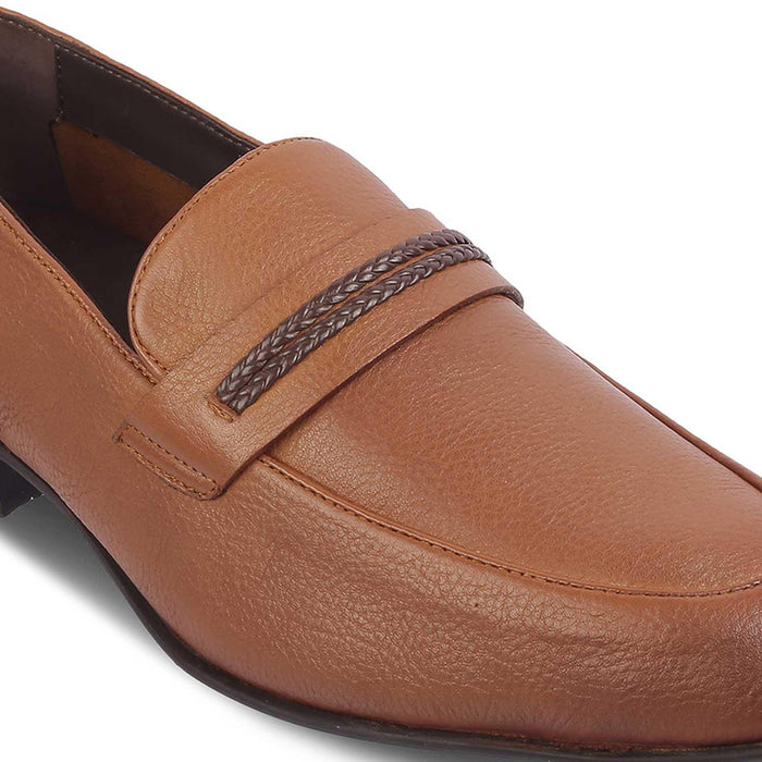 The Bochum Tan Men's Leather Loafers Tresmode - Tresmode