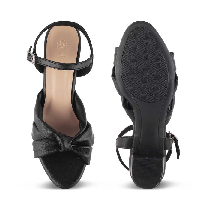 The Boff Black Women's Dress Block Heel Sandals Tresmode - Tresmode