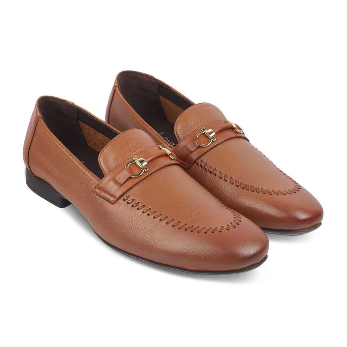 The Bologna Tan Men's Leather Loafers Tresmode - Tresmode