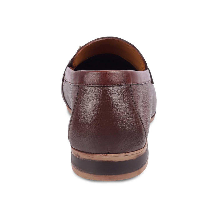 The Bone Brown Men's Leather Loafers Tresmode - Tresmode