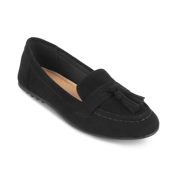 The Bonum Black Women's Dress Tassel Loafers Tresmode - Tresmode