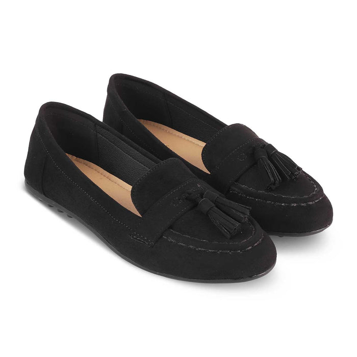 The Bonum Black Women's Dress Tassel Loafers Tresmode - Tresmode