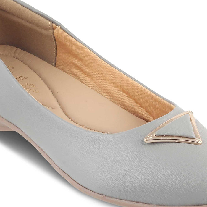 The Cheviz Grey Women's Dress Ballerinas Tresmode - Tresmode