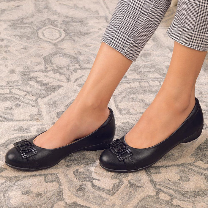 The Geom Black Women's Dress Ballerinas Tresmode - Tresmode