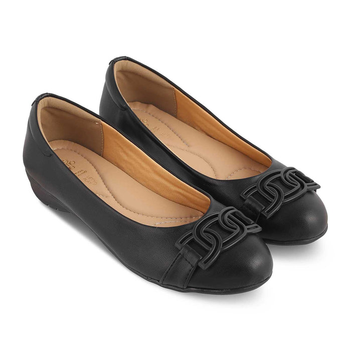 The Geom Black Women's Dress Ballerinas Tresmode - Tresmode