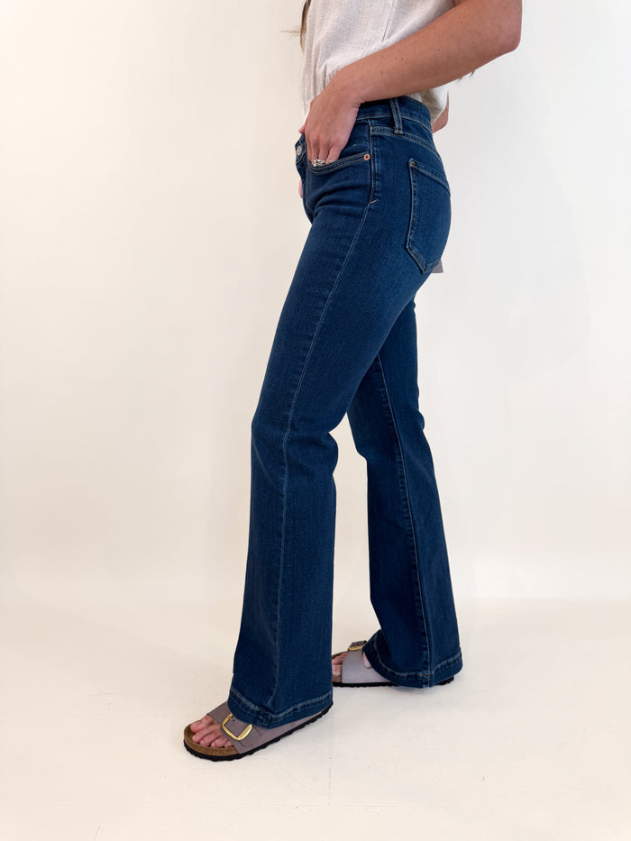 The Heartbreaker Mid Rise Flare Denim- The Hitmaker