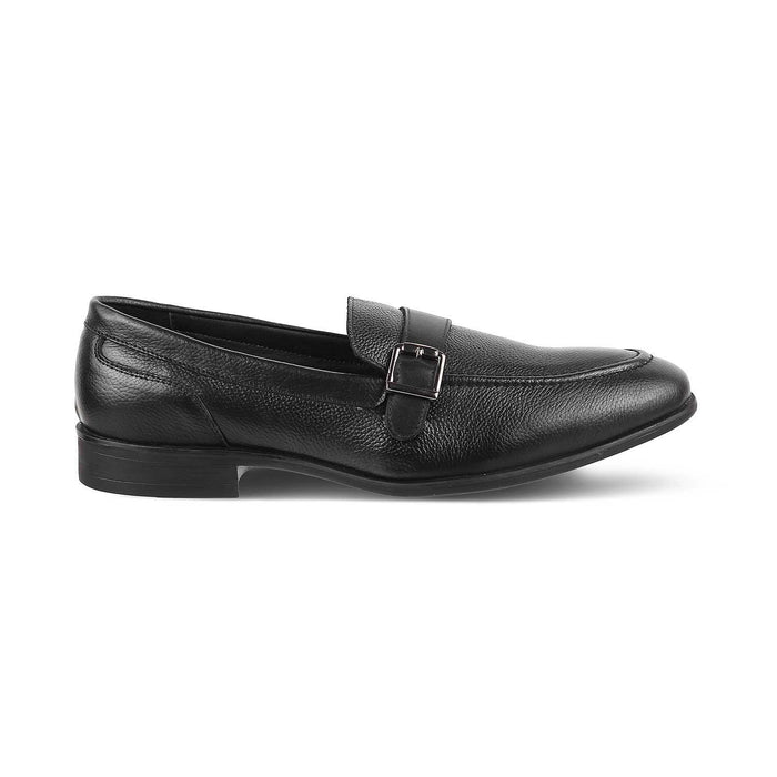 The Heiden Black Men's Leather Loafers Tresmode - Tresmode