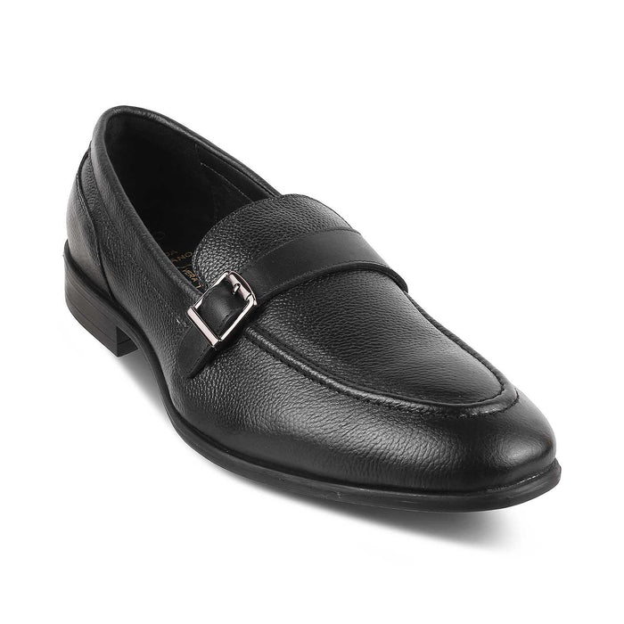 The Heiden Black Men's Leather Loafers Tresmode - Tresmode