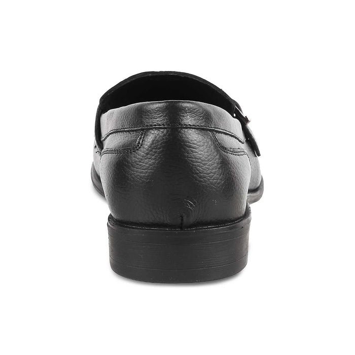 The Heiden Black Men's Leather Loafers Tresmode - Tresmode