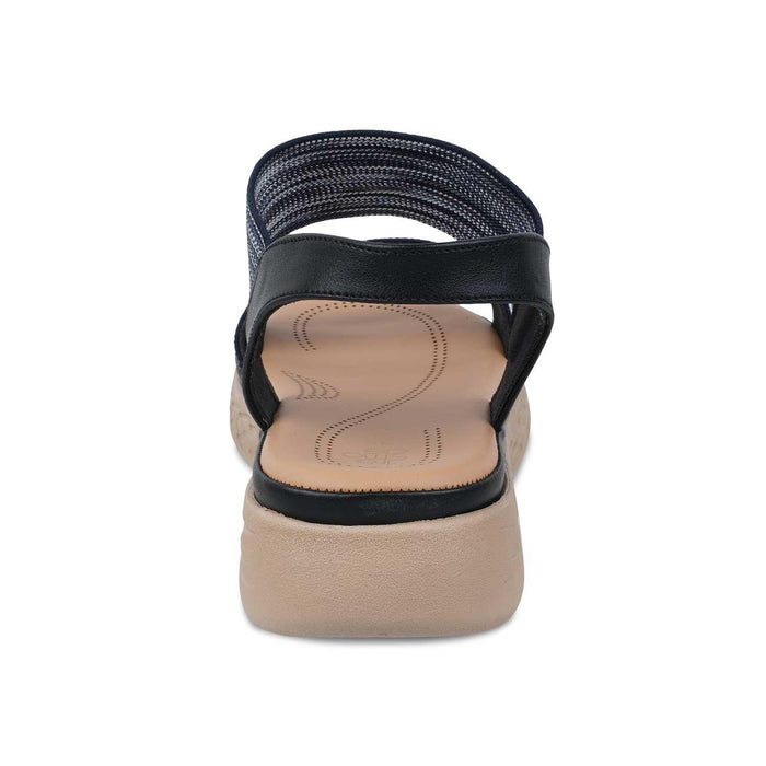 The Hint Black Women's Casual Wedge Sandals Tresmode - Tresmode