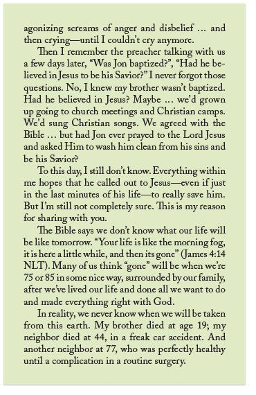 The Letter I Wish I Had Shared Earlier (NASB)