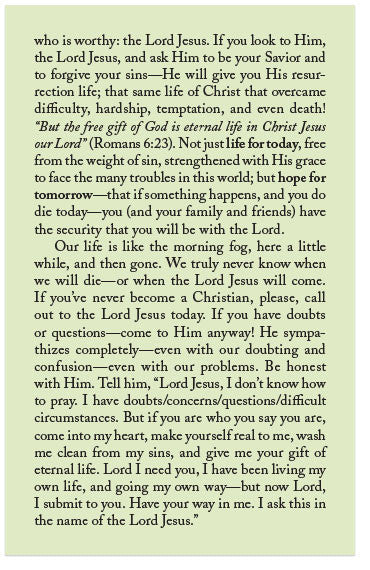 The Letter I Wish I Had Shared Earlier (NASB)
