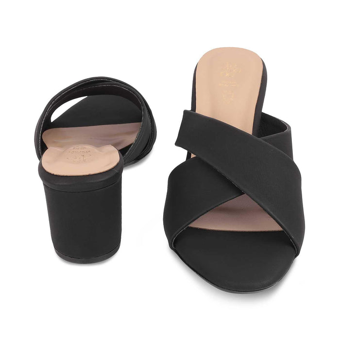 The Lisburn Black Women's Dress Block Heel Sandals Tresmode - Tresmode
