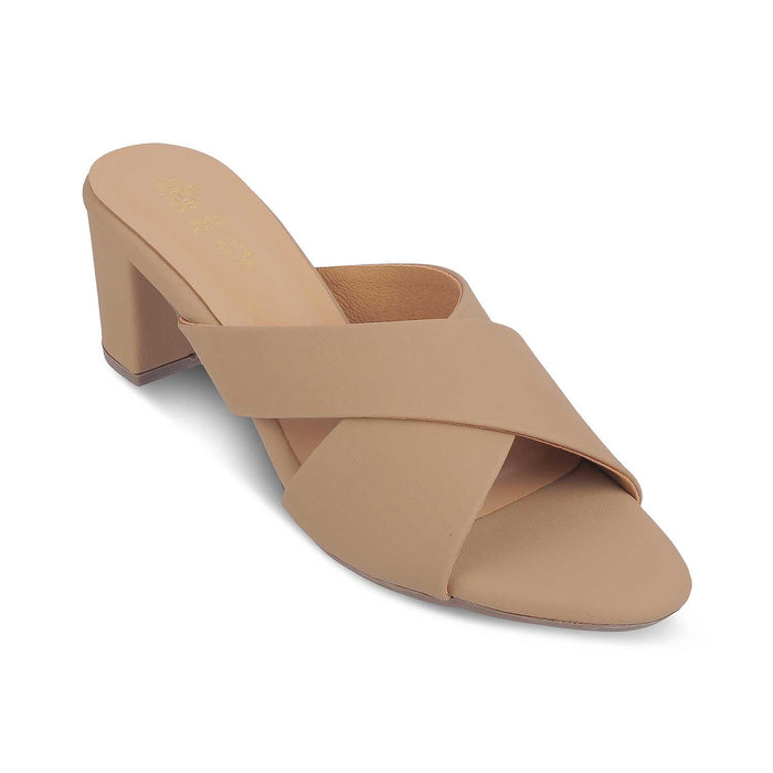 The Lisburn Camel Women's Dress Block Heel Sandals Tresmode - Tresmode