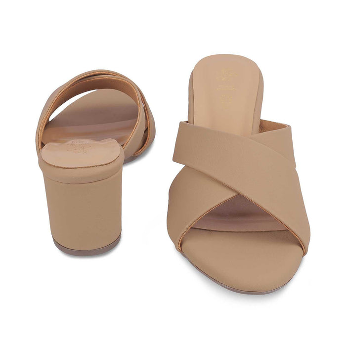 The Lisburn Camel Women's Dress Block Heel Sandals Tresmode - Tresmode