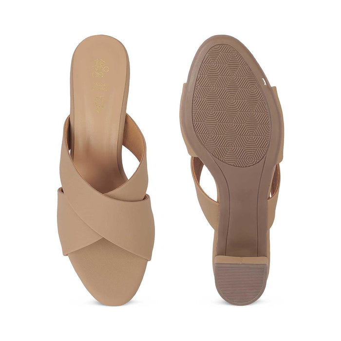 The Lisburn Camel Women's Dress Block Heel Sandals Tresmode - Tresmode