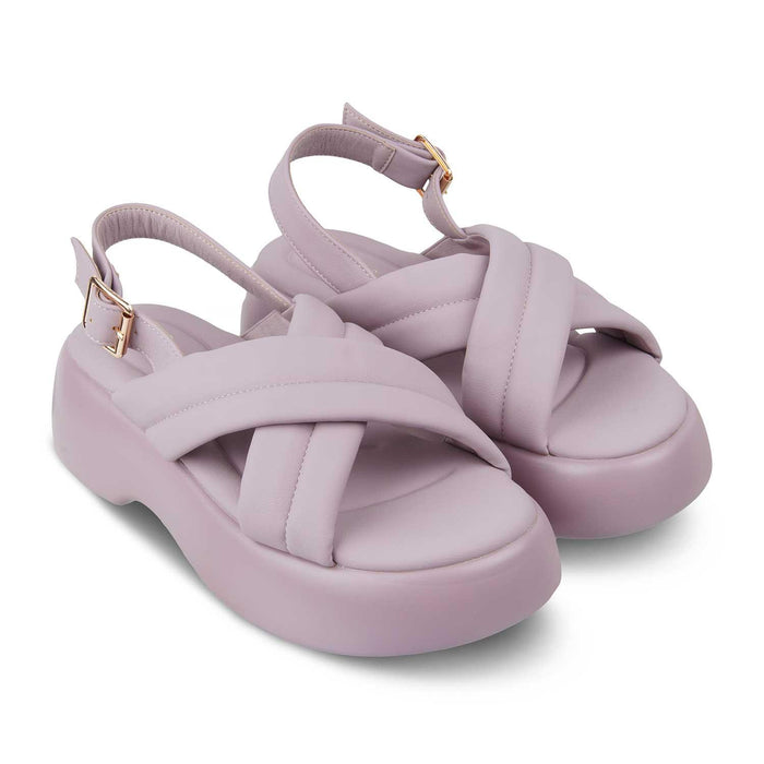 The Lonir Purple Women's Dress Wedge Sandals Tresmode - Tresmode