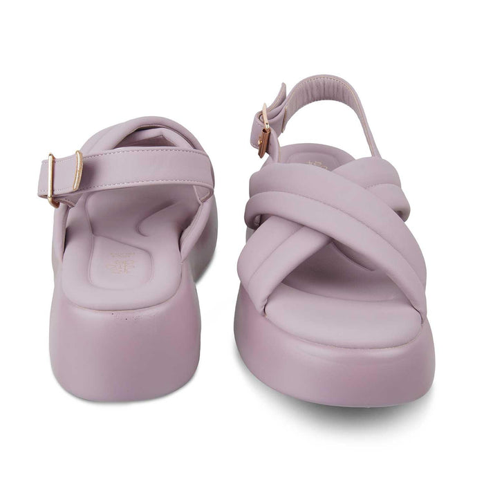 The Lonir Purple Women's Dress Wedge Sandals Tresmode - Tresmode
