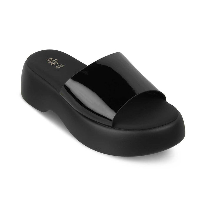 The Lory Black Women's Casual Wedge Sandals Tresmode - Tresmode