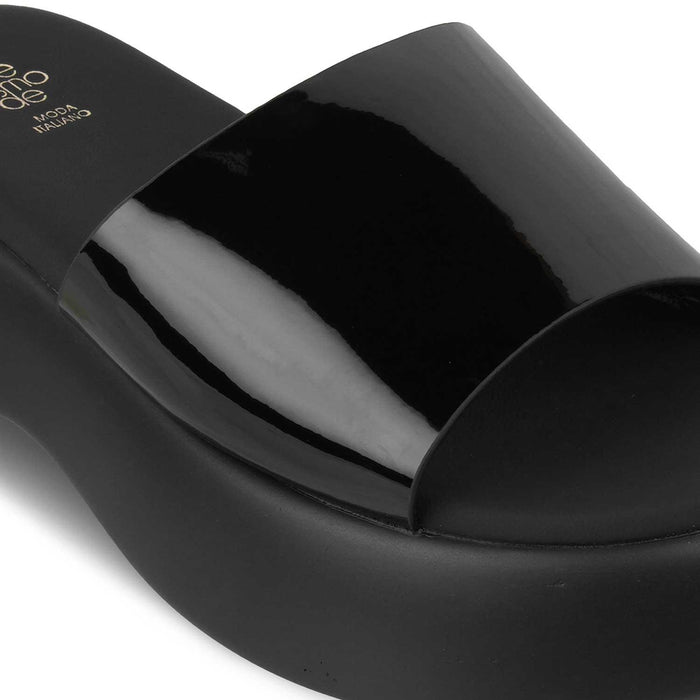 The Lory Black Women's Casual Wedge Sandals Tresmode - Tresmode