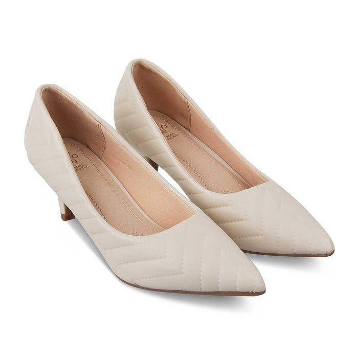 The Milenz Beige Women's Dress Pumps Tresmode - Tresmode