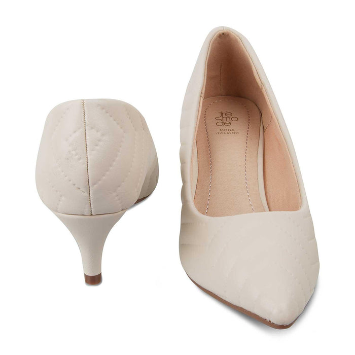 The Milenz Beige Women's Dress Pumps Tresmode - Tresmode